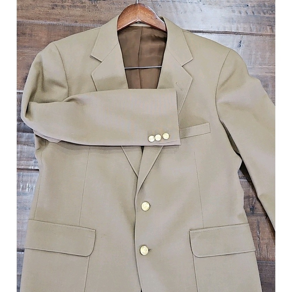 Vintage Lacrosse Wool Blend Sports Jacket Blazer Military-inspired Buttons 38R